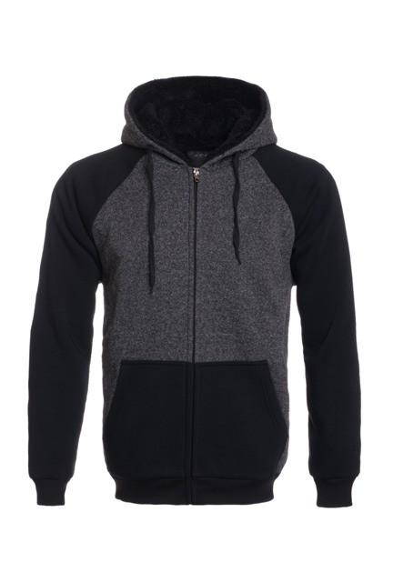 Top - Raglan Sherpa Zip Up Hoodie