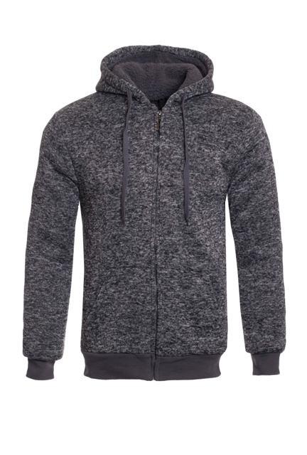 Top - Solid Sherpa Zip Up Hoodie