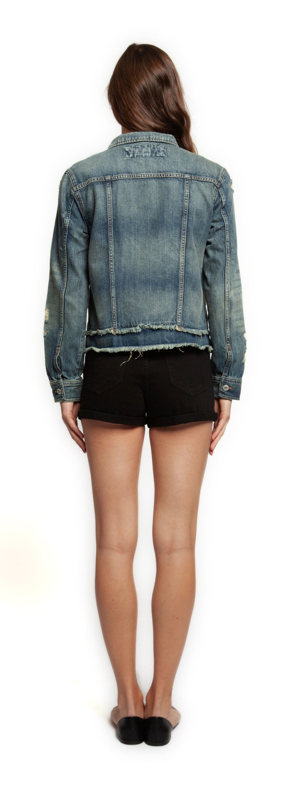 Top - Dex Double Fray Denim Jacket