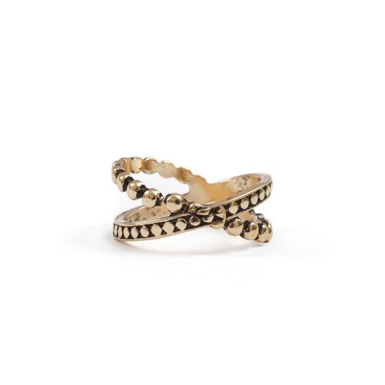 Accessory - Criss Cross Textured Ring