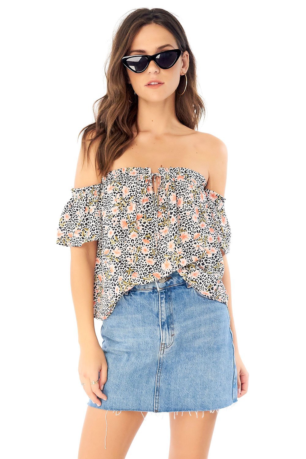 Top - Saltwater Luxe Leopard Ditsy Blair Top