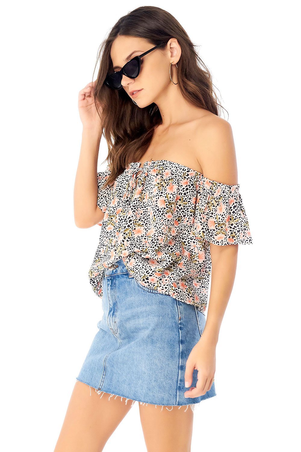Top - Saltwater Luxe Leopard Ditsy Blair Top
