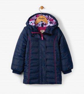 Jacket - Hatley Kids Fitted Navy Puffer Coat