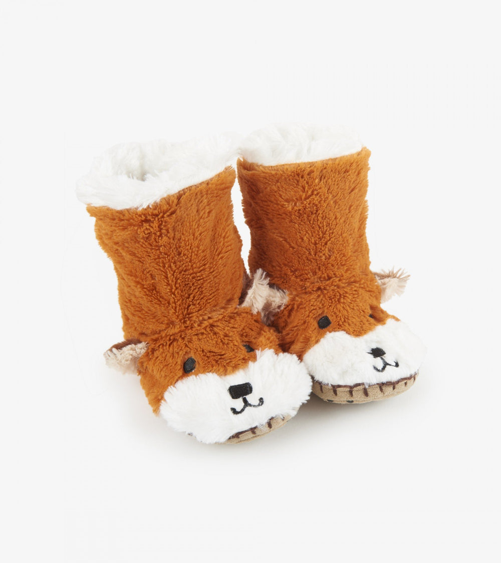 Accessory - Hatley Kids Fox Fuzzy Slouch Slippers