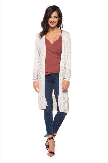 Top - Dex Long Sleeve Open Cardigan Long Sweater