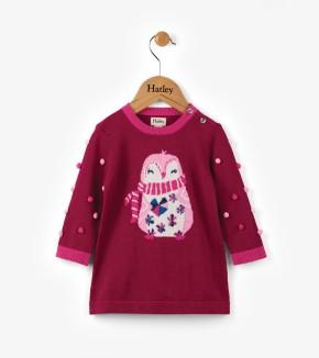 Dress - Hatley Kids Cozy Penguin Baby Sweater Dress