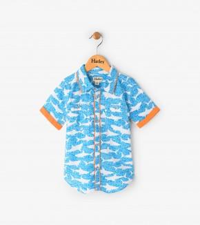 Top - Hatley Kids Shark Alley Button Down Shirt