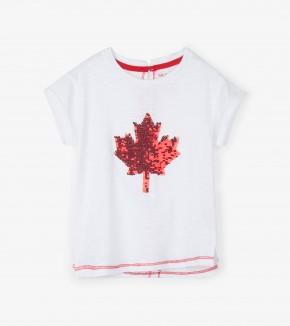 Top - Hatley Kids Maple Leaf Flip Sequin Tee