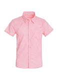 Top - Short Sleeve Polka Dot Button Down Shirt