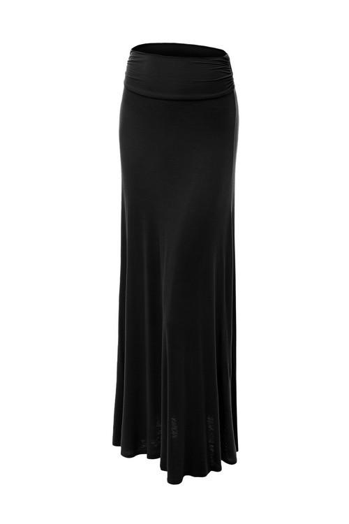 Skirt - Solid Stretch Maxi Skirt