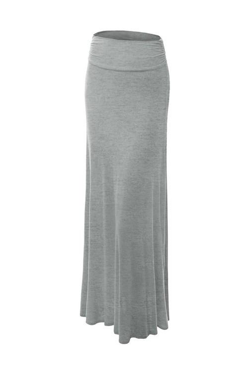 Skirt - Solid Stretch Maxi Skirt