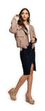 Top - Dex Oversize Applique Contrast Tape Patch Pocket Jacket