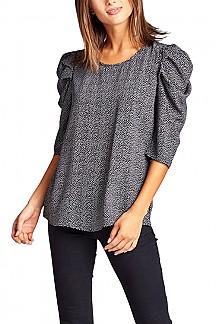 Top - Half Sleeve Polka Dot Top