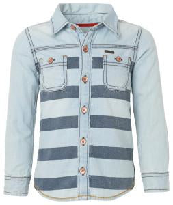 Top - Boys Denim Pim Stripe Shirt