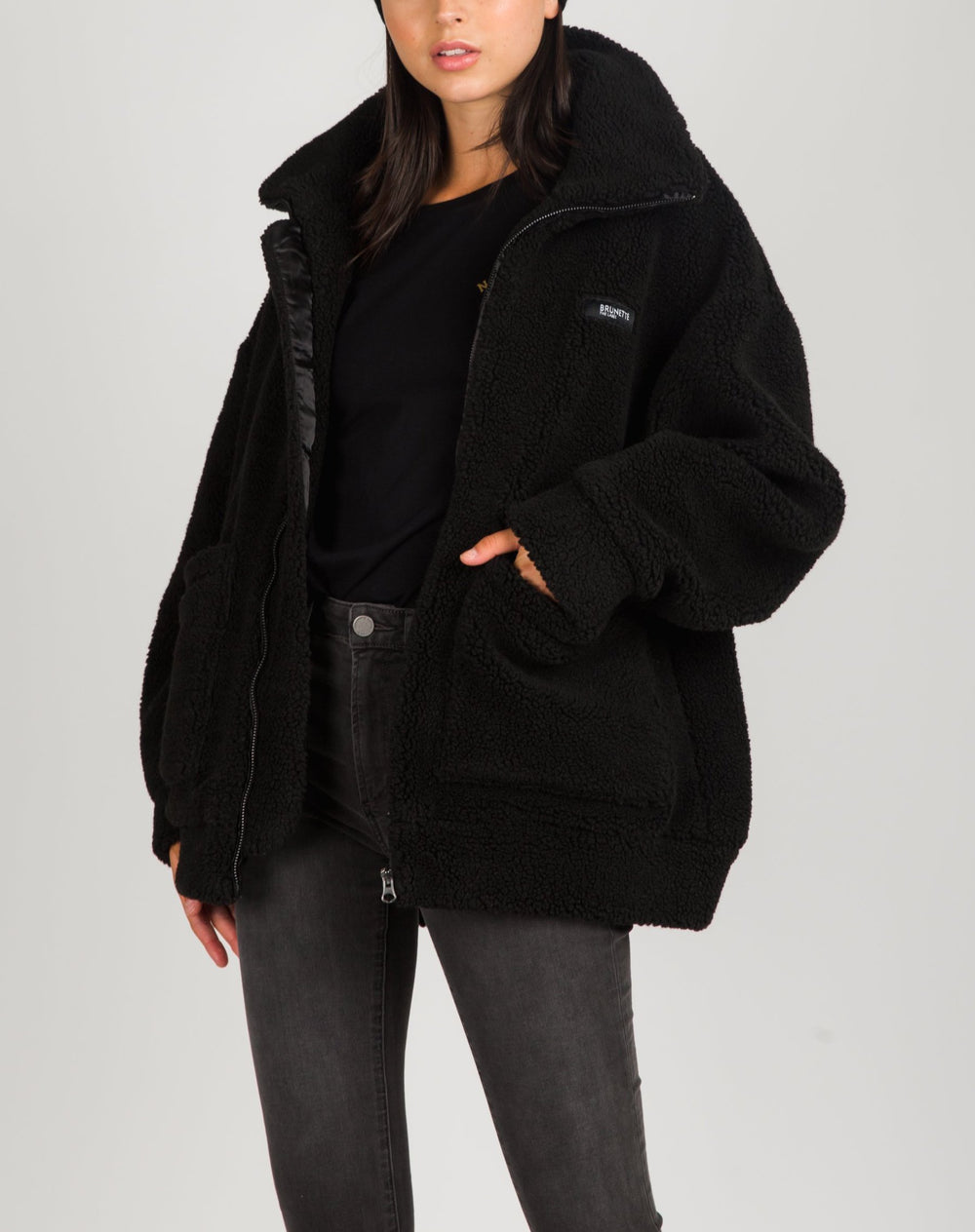 Top - Brunette The Label 'Josephine' Teddy Jacket