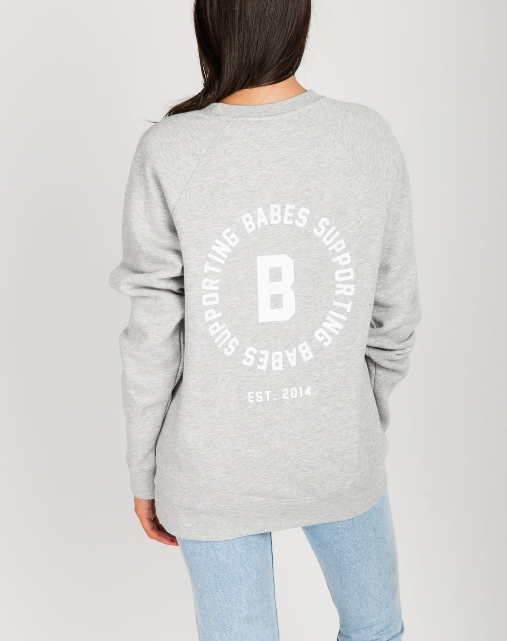 Top - Brunette the Label 'Babes Supporting Babes' Varsity Crew