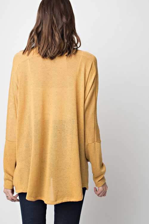 Top - Long Sleeve Pocket Detail Cardigan Sweater