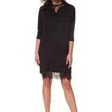 Dress - Dex Elbow Sleeve Lace Hem Dress