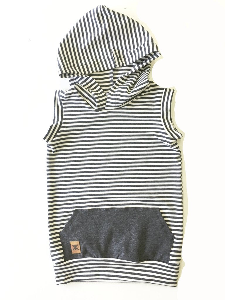 Top - Brok Boys Kids Bamboo Stripe Hooded Tank