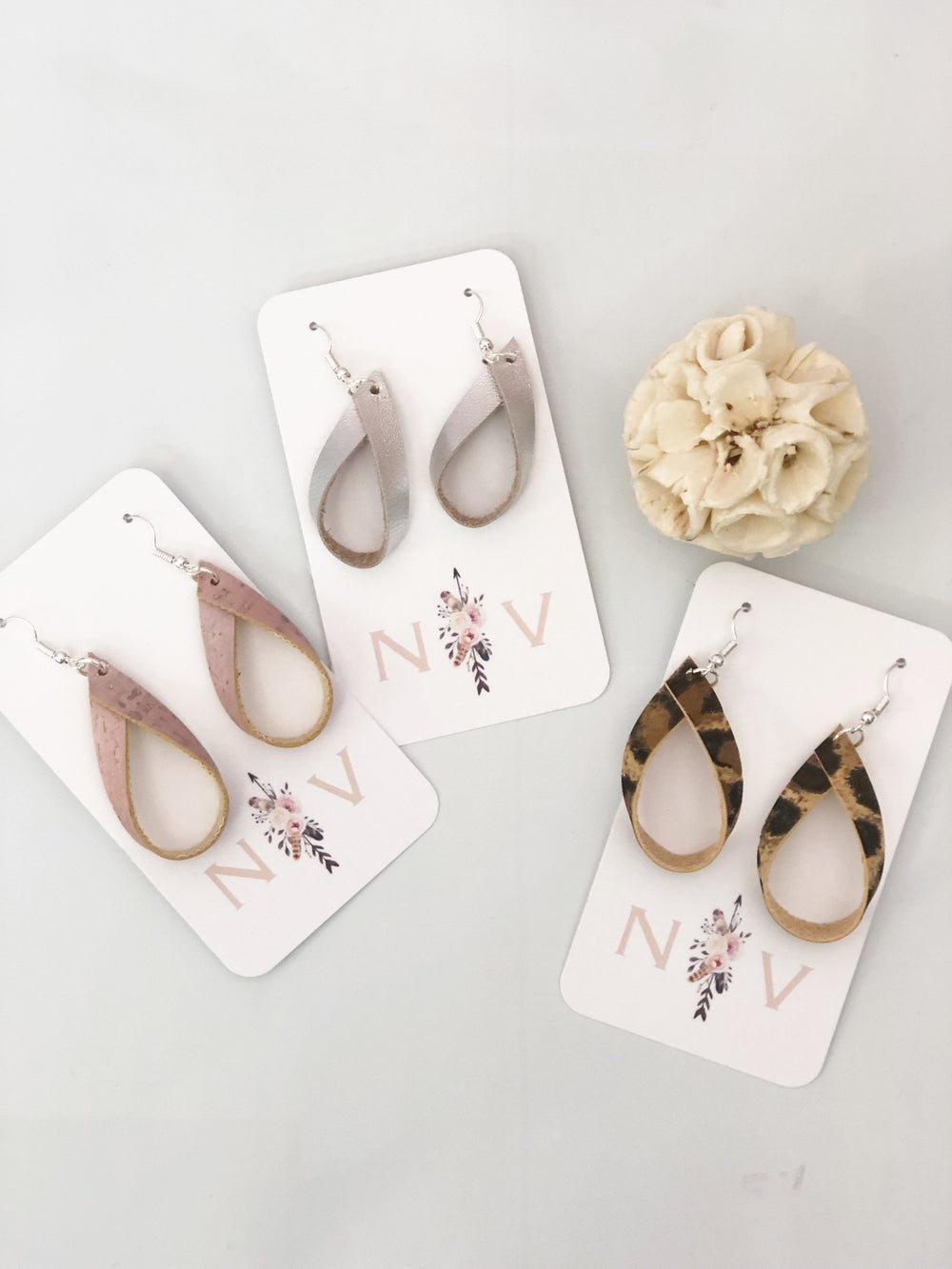 Accessory - Nickel & Vine Calla Lily Cork Earrings