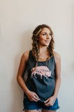 Top - Lace Brick Design Buffalo Tank