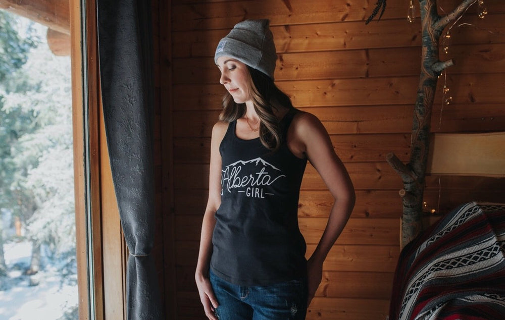 Top - Lace Brick Design Alberta Girl Tank