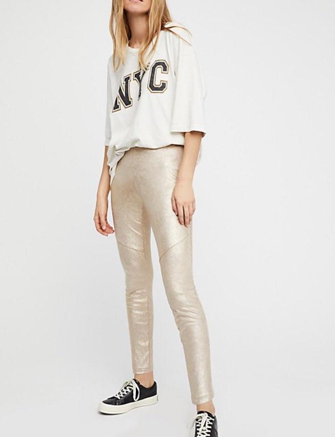 Pants - Free People Vegan Suede Leggings