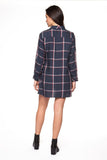 Dress - Dex Long Sleeve Checkered Blouse Dress