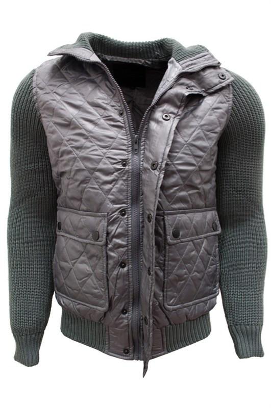 Jacket - Quilted Body Knit Sleeve Jacket