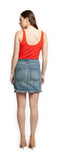 Skirt - Dex Fray Hem Striped Mini Skirt