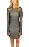 Dress - Privilege Closer Ribbed Long Sleeve Dress W/Thumb Holes