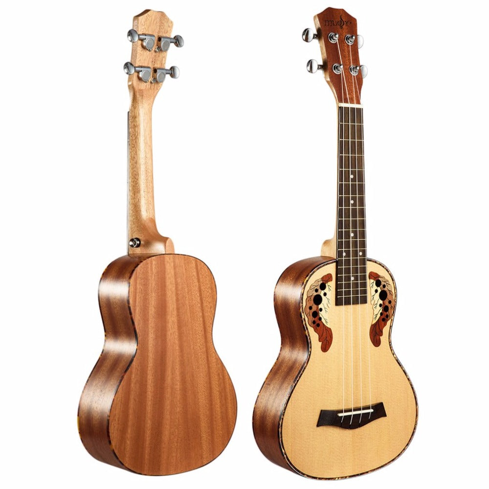 Carved Peach Flower Core Ukelele