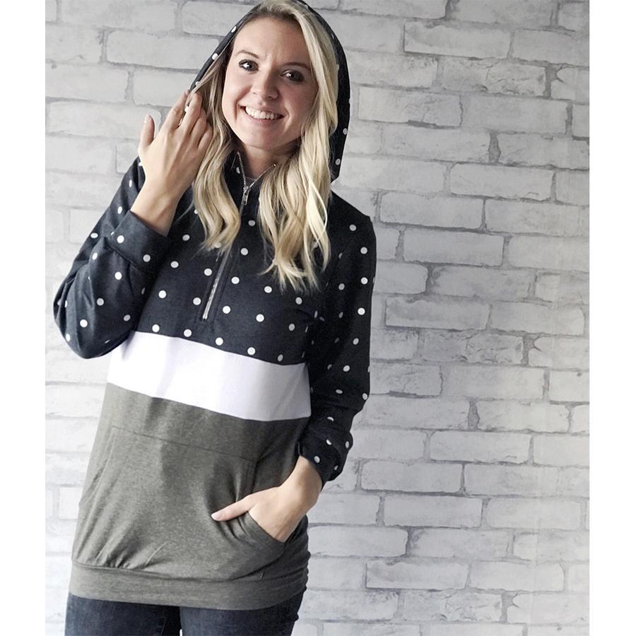 Top - Daisy Mae Running Errands Zip Sweater
