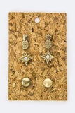 Accessory - Metal Stud Earrings Set