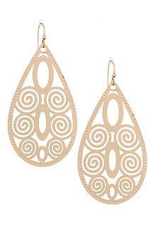 Accessory - Swirl Teardrop Dangle Earrings